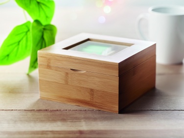 Logo trade promotional giveaways image of: Bamboo tea box