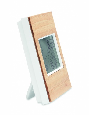 Logotrade corporate gifts photo of: Weather station bamboo front TURKU