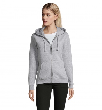 Logo trade promotional products image of: SPIKE WOMEN ZIP HOOD SWEAT
