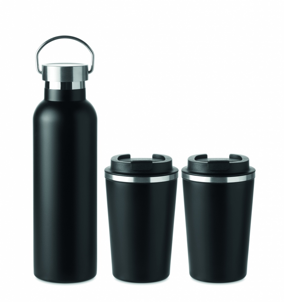 Logo trade promotional merchandise image of: Stainless steel double wall set