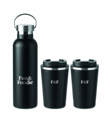 Logo trade promotional giveaway photo of: Stainless steel double wall set