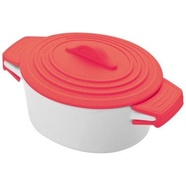 Logo trade corporate gifts picture of: Porcelain pot with silicone lid DELHI