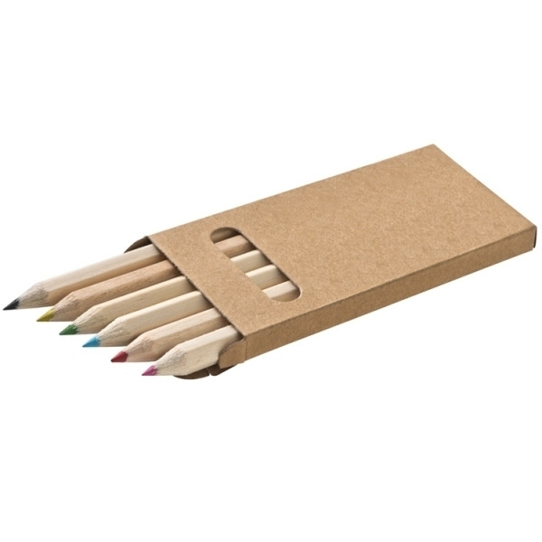 Logo trade promotional items image of: Wooden crayons MINNIE