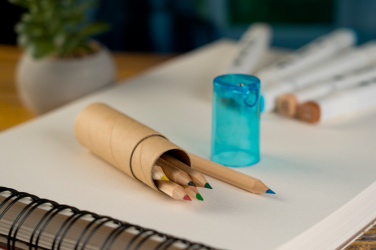 Logo trade corporate gift photo of: Wooden crayons BECKY