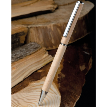Logo trade promotional gifts image of: Wooden ballpen HEYWOOD
