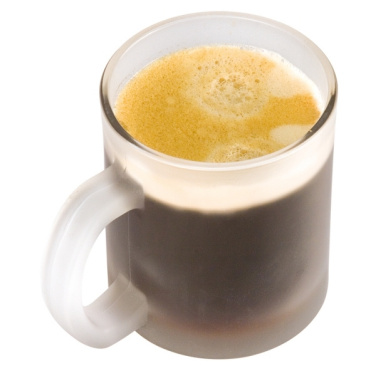 Logo trade promotional giveaways image of: Glass coffee mug GENEVA 300 ml