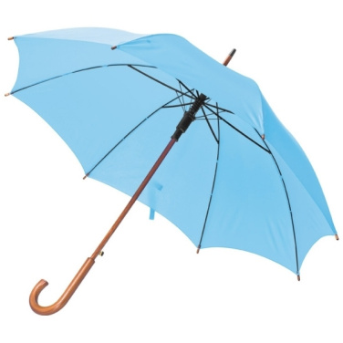 Logo trade corporate gifts image of: Wooden automatic umbrella NANCY