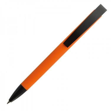 Logo trade promotional gifts image of: Metal ballpen soft touch BRESCIA