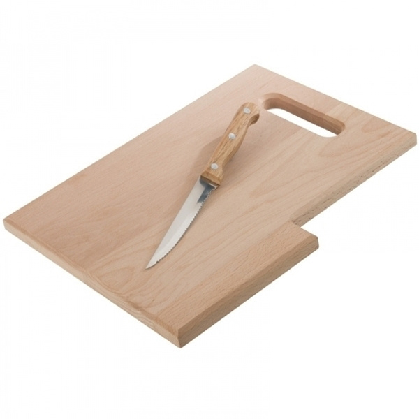 Logotrade advertising product picture of: Wooden board with knife LIZZANO