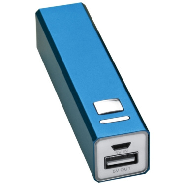 Logo trade advertising products image of: Metal power bank PORT HOPE 2200mAh