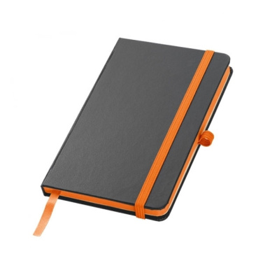 Logo trade promotional product photo of: Notebook A6 ROSTOCK