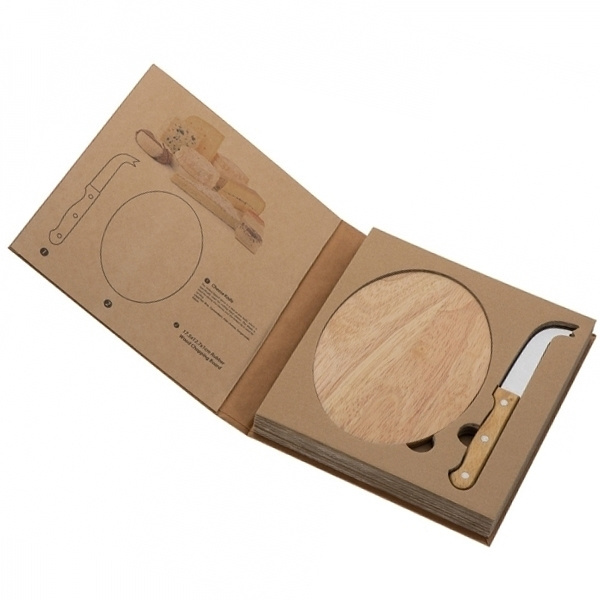 Logo trade promotional product photo of: Cheese chopping board with knife GOUDA