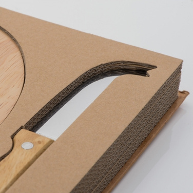 Logo trade promotional products image of: Cheese chopping board with knife GOUDA