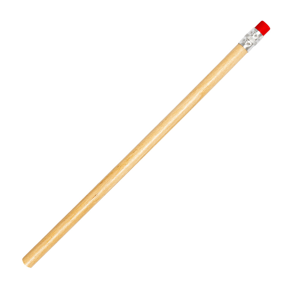 Logo trade business gifts image of: Pencil with eraser HICKORY
