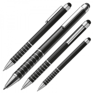 Logotrade promotional product image of: Metal ballpen with touch pen LUEBO