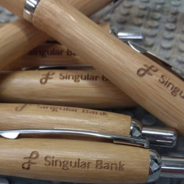 Logotrade promotional gift image of: Wooden ballpen BRENTWOOD