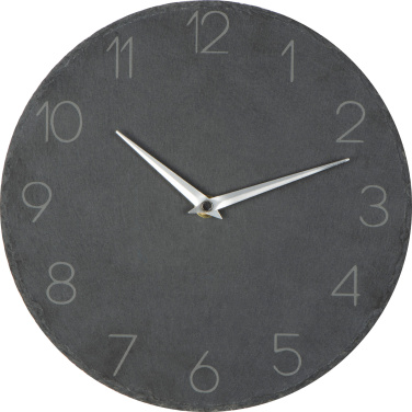 Logo trade promotional merchandise photo of: Slate wall clock GRAZ