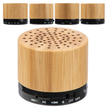 Logotrade advertising product image of: Bamboo bluetooth speaker FLEEDWOOD