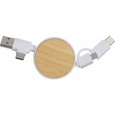 Logotrade advertising product image of: Bamboo charging cable GRONINGEN
