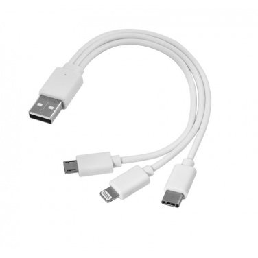 Logotrade promotional merchandise image of: 3 in 1 USB cable type c + micro USB + lightning