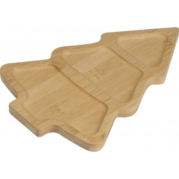 Logo trade corporate gifts image of: Bamboo snack tray LOUISVILLE