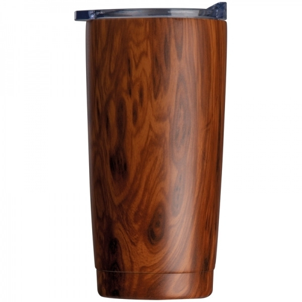 Logotrade corporate gift image of: Stainless steel mug with wooden look COSTA RICA 550 ml