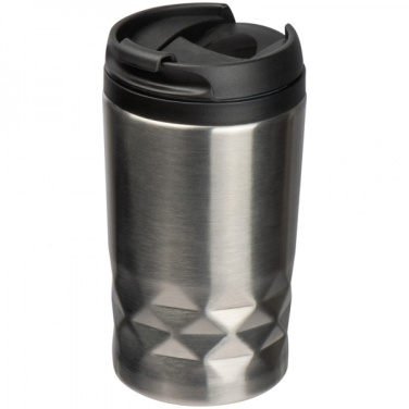 Logotrade corporate gift picture of: Stainless steel mug with lid ROMA 250 ml