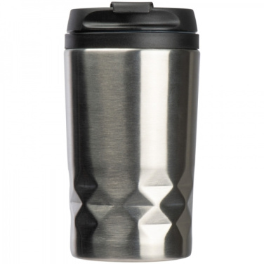 Logotrade promotional merchandise image of: Stainless steel mug with lid ROMA 250 ml