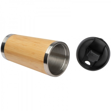 Logo trade promotional item photo of: Stainless steel mug BAMBOOGARDEN 400 ml
