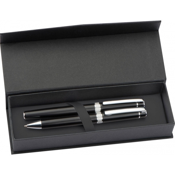 Logo trade corporate gift photo of: Metal writing set KARLOVAC
