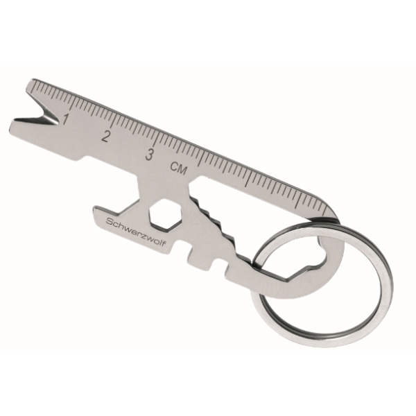 Logo trade promotional giveaway photo of: Multifunctional keychain ATACAMA Schwarzwolf