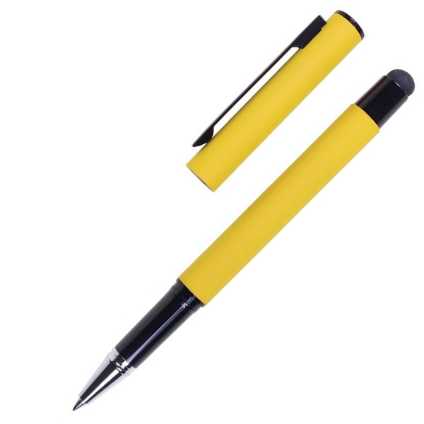 Logo trade promotional gifts image of: Roller touch pen, soft touch CELEBRATION Pierre Cardin