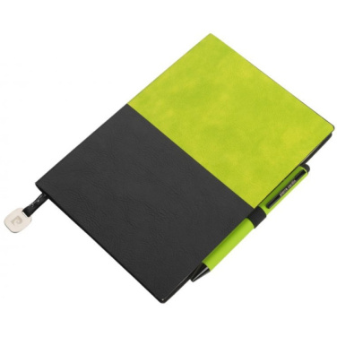 Logo trade promotional items image of: Notepad A5 & ballpoint pen REPORTER Pierre Cardin