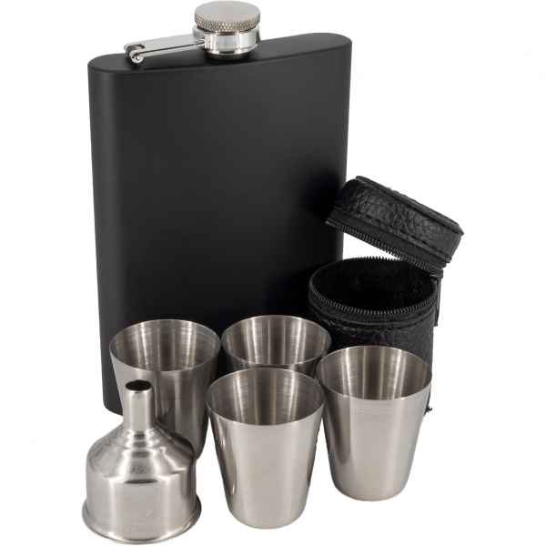 Logo trade promotional item photo of: Hip flask MADONIE Schwarzwolf