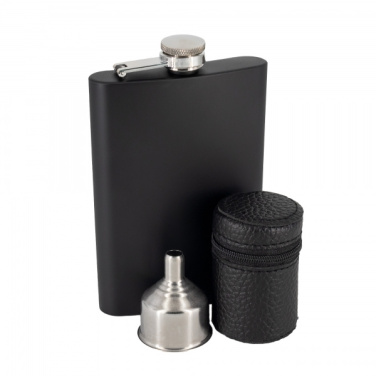 Logotrade promotional merchandise image of: Hip flask MADONIE Schwarzwolf