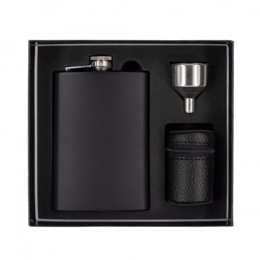 Logo trade promotional giveaways picture of: Hip flask MADONIE Schwarzwolf