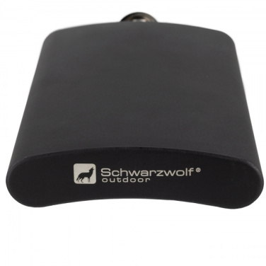 Logo trade promotional giveaways picture of: Hip flask MADONIE Schwarzwolf