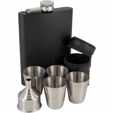 Logotrade promotional items photo of: Hip flask MADONIE Schwarzwolf