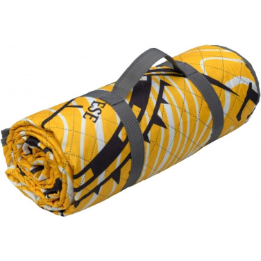 Logo trade promotional gifts picture of: Foldable picnic blanket ALVERNIA Schwarzwolf