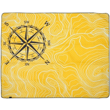 Logo trade corporate gift photo of: Foldable picnic blanket ALVERNIA Schwarzwolf