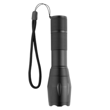 Logo trade promotional giveaway photo of: Flashlight DELGADA Schwarzwolf