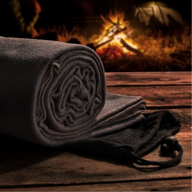 Logo trade corporate gift photo of: Blanket BRISA Schwarzwolf