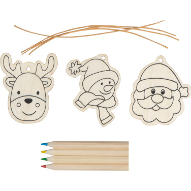 Logotrade promotional gifts photo of: Christmas tree tag painting set DRESDEN