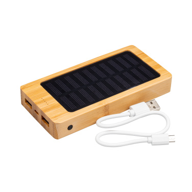 Logotrade promotional gift image of: Bamboo power bank BAKERSFIELD