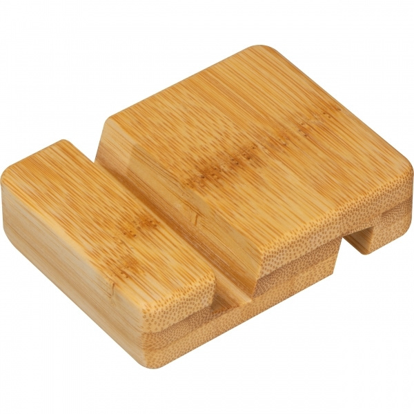 Logotrade promotional item image of: Bamboo smartphone holder SAN SEBASTIAN