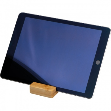 Logo trade corporate gifts image of: Bamboo smartphone holder SAN SEBASTIAN