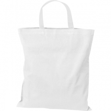Logo trade promotional giveaway photo of: Cotton bag with short handles BREGENZ