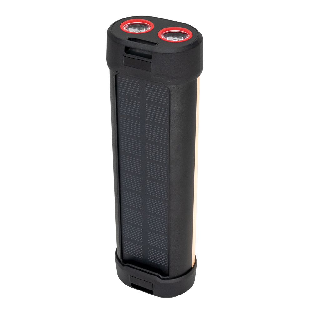 Logo trade promotional gifts image of: Solar flashlight with power bank, ES982
