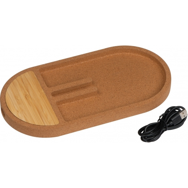 Logotrade promotional product picture of: Desk organiser with charging station LANCASTER