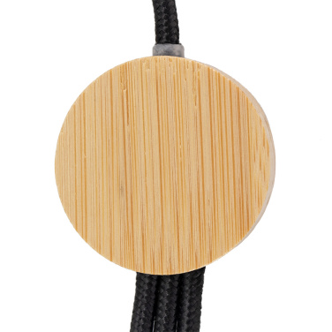 Logotrade promotional product image of: 3-in-1 cable with elighted logo in a wooden casing, LH-ZMU06